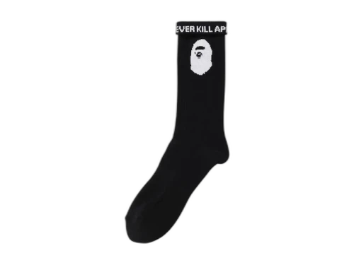 BAPE A Bathing Ape Ape Head Socks Black
