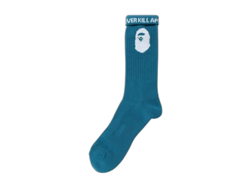 BAPE A Bathing Ape Ape Head Socks Blue