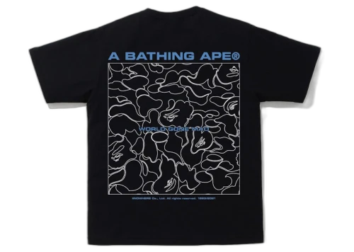 BAPE A Bathing Ape Line Camo Tee Black