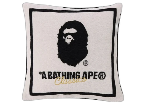 BAPE A Bathing Ape Square Cushion Ivory