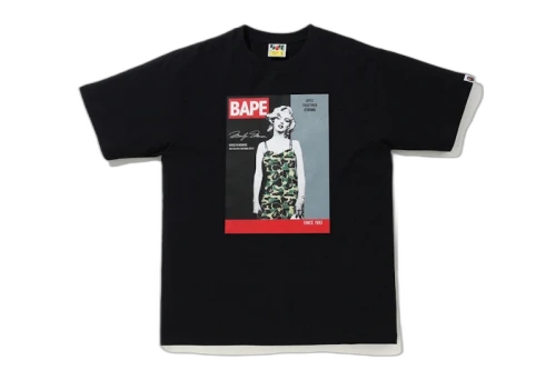 BAPE A BATHING APE x Marilyn Monroe Magazine Tee Black