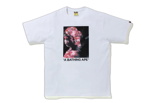 BAPE A BATHING APE x Marilyn Monroe Portrait Tee White