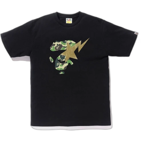 BAPE ABC Ape Face on Bapesta Tee Black/Green