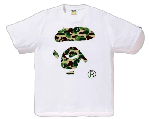 BAPE ABC Ape Face Tee White/Green