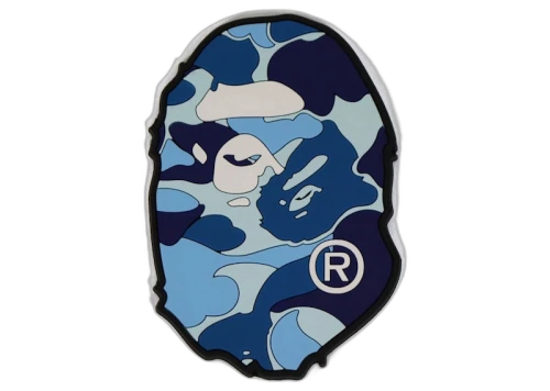 BAPE ABC Camo Ape Head Rubber Coaster Blue