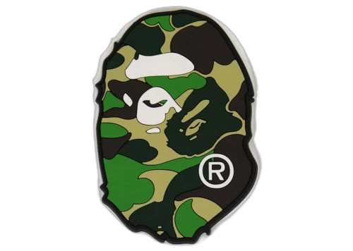 BAPE ABC Camo Ape Head Rubber Coaster Green
