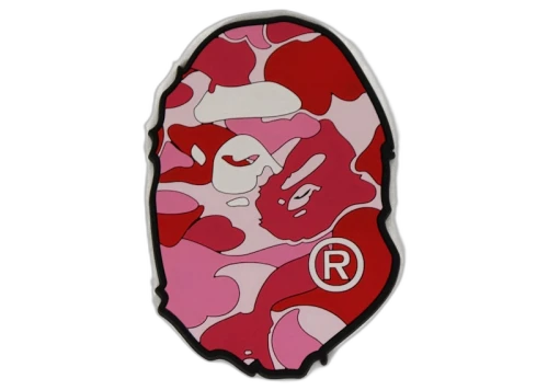 BAPE ABC Camo Ape Head Rubber Coaster Pink