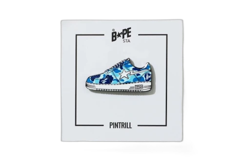 BAPE ABC Camo Bapesta Pintrill Pin Blue