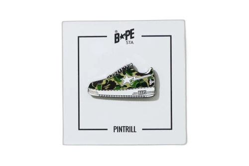 BAPE ABC Camo Bapesta Pintrill Pin Green