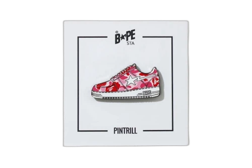 BAPE ABC Camo Bapesta Pintrill Pin Pink
