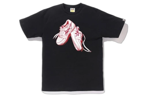 BAPE ABC Camo Bapesta Tee Black/Pink