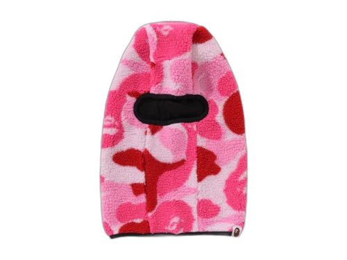 BAPE ABC Camo Boa Fleece Balaclava Pink