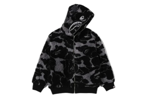 BAPE ABC Camo Boa Shark Relaxed Fit Hoodie Black