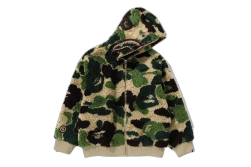 BAPE ABC Camo Boa Shark Relaxed Fit Hoodie Green