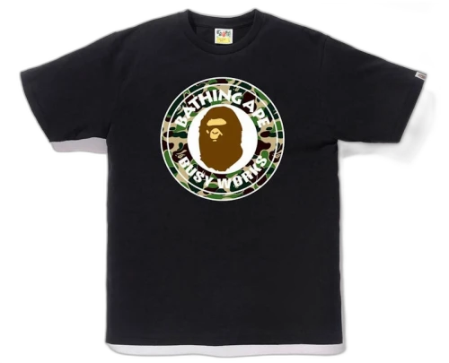 BAPE ABC Camo Busy Works Tee Black/Green