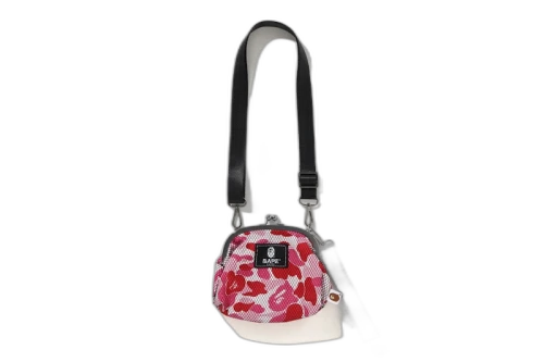 BAPE ABC Camo Clasp Mesh Shoulder Bag Pink
