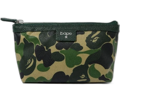 BAPE ABC Camo Cosme Pouch Green