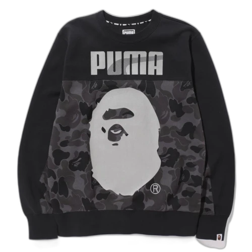 BAPE X Puma ABC Camo Crewneck Sweatshirt Black