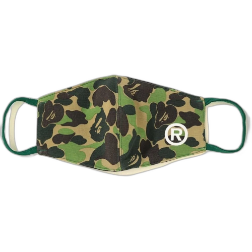 BAPE ABC Camo Face Mask Green