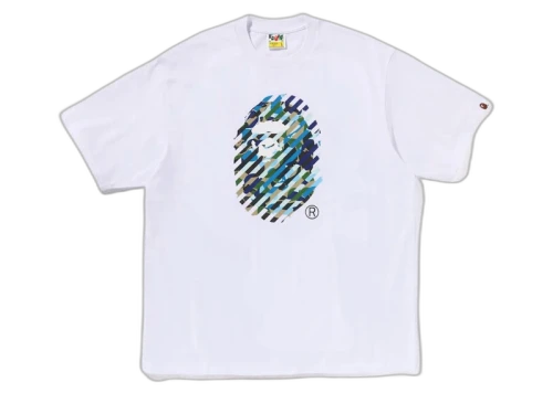 BAPE ABC Camo Illusion Ape Head Tee White