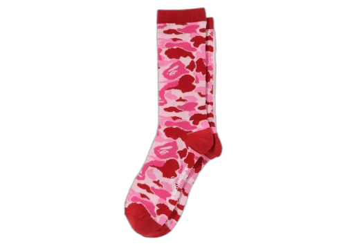 BAPE ABC Camo Jacquard Socks Pink