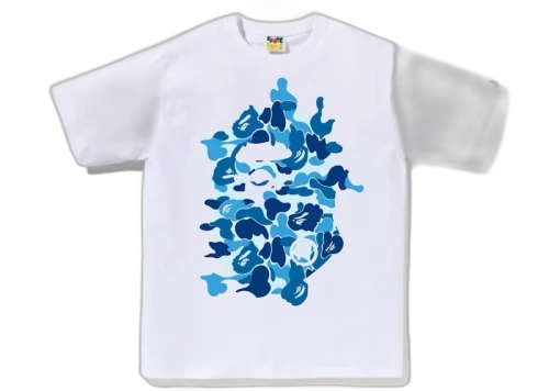 BAPE ABC Camo Rebuild Big Ape Head Tee White/Blue