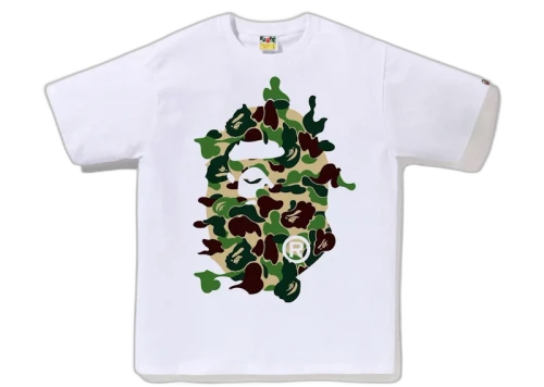BAPE ABC Camo Rebuild Big Ape Head Tee White/Green