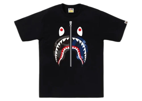BAPE ABC Camo Rebuild Shark Tee Black/Black