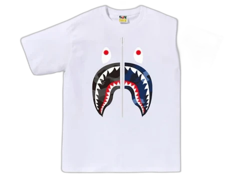 BAPE ABC Camo Rebuild Shark Tee White/Black