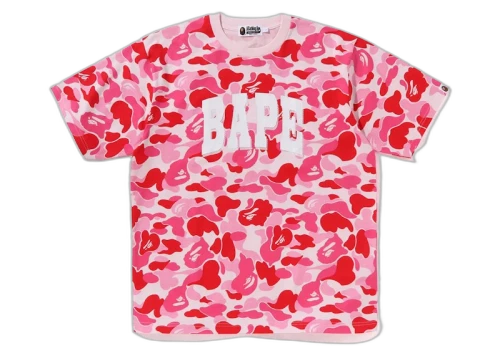 BAPE ABC Camo Relaxed Fit Logo Tee Pink
