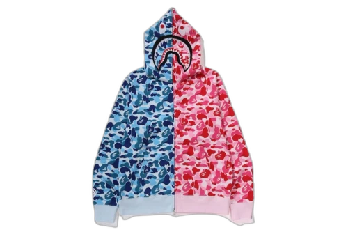 BAPE ABC Camo Separate Shark Full Zip Hoodie Blue