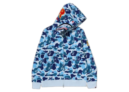 BAPE ABC Camo Shark PONR Full Zip Hoodie Blue
