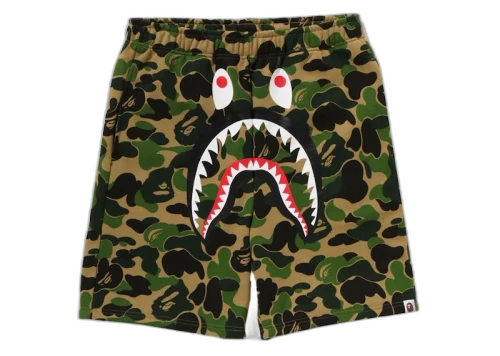 BAPE ABC Camo Shark Sweat Shorts Green