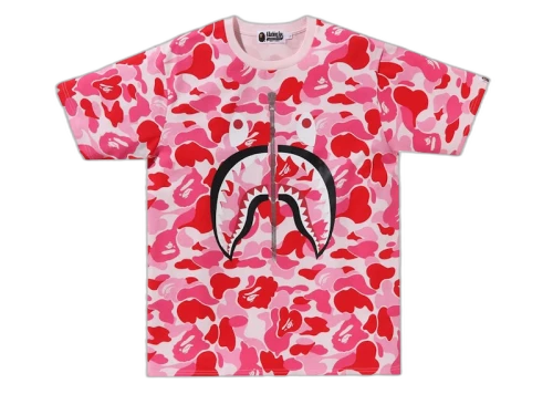 BAPE ABC Camo Shark Tee Pink