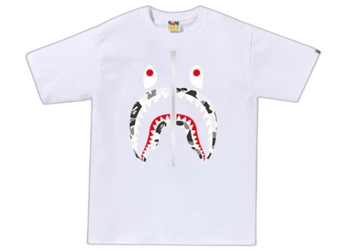 BAPE ABC Camo Shark Tee White/Grey