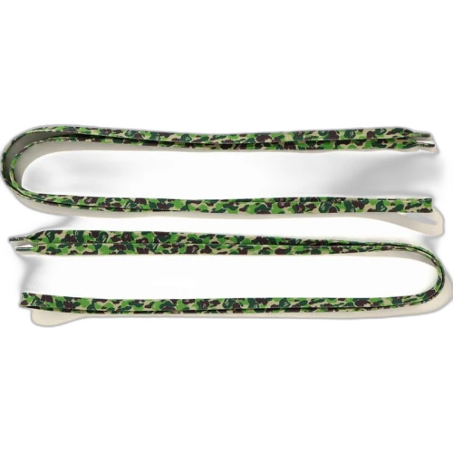 BAPE ABC Camo Shoelaces Green