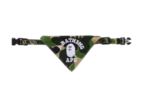 BAPE ABC Camo Small Dog Bandana Green