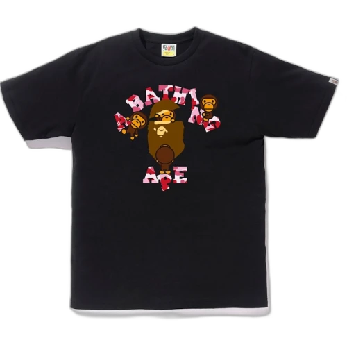 BAPE ABC College Milo Tee Black/Pink