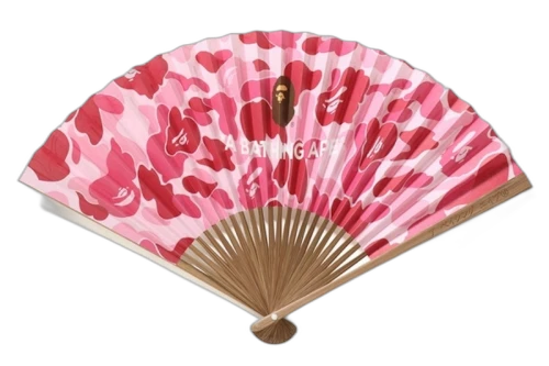 BAPE ABC Japanese Folding Fan Red