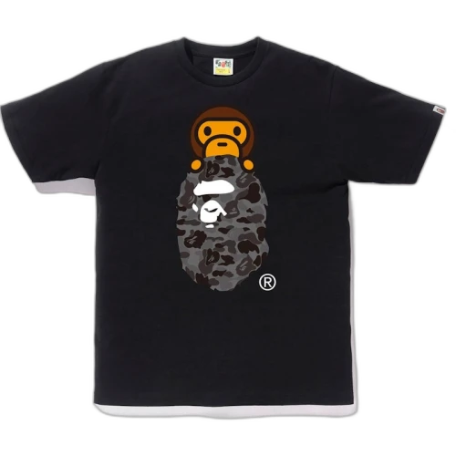 BAPE ABC Milo On Ape Head Tee Black/Black