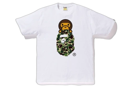 BAPE ABC Milo On Ape Head Tee White/Green