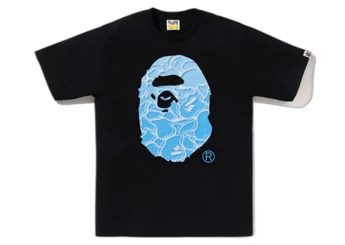 BAPE ABC Sea Surface Camo Ape Head Tee Black