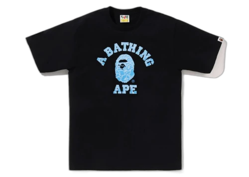 BAPE ABC Sea Surface Camo College Tee Black