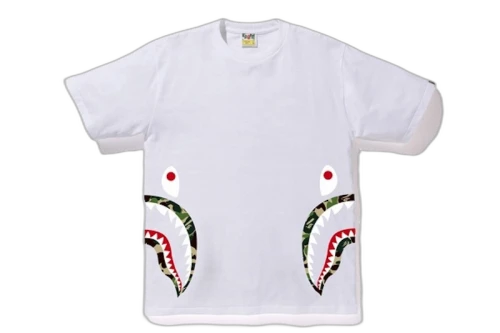 BAPE ABC Side Shark Tee White/Green