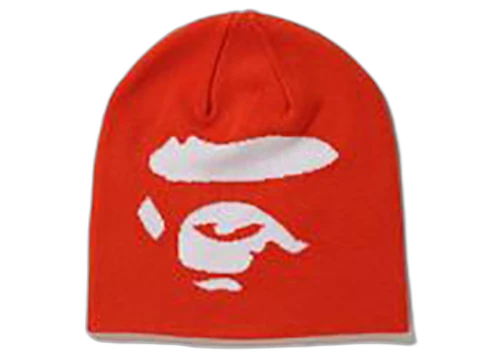 BAPE Ape Face Knit Cap Orange