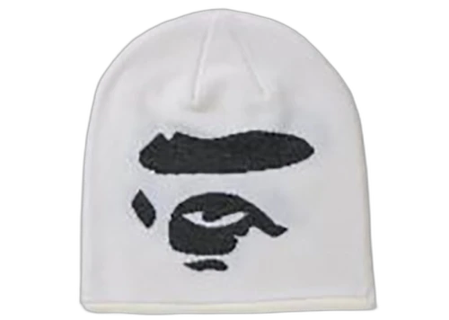 BAPE Ape Face Knit Cap White