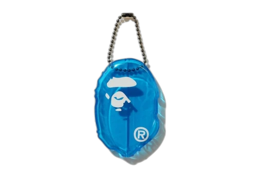BAPE Ape Head Clear Coin Case Blue