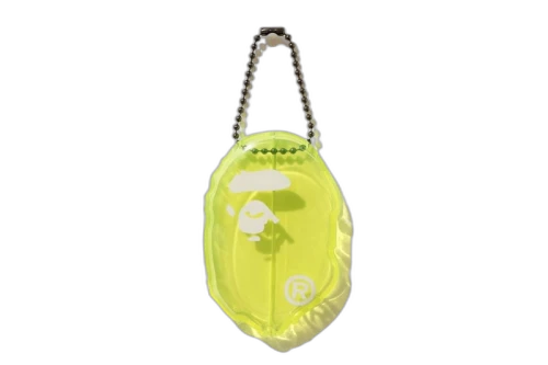 BAPE Ape Head Clear Coin Case Yellow