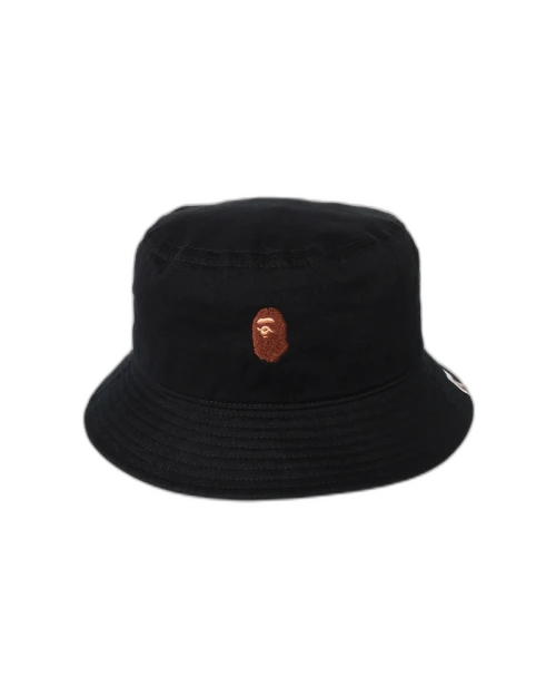 BAPE Ape Head Embroidery Bucket Hat Black
