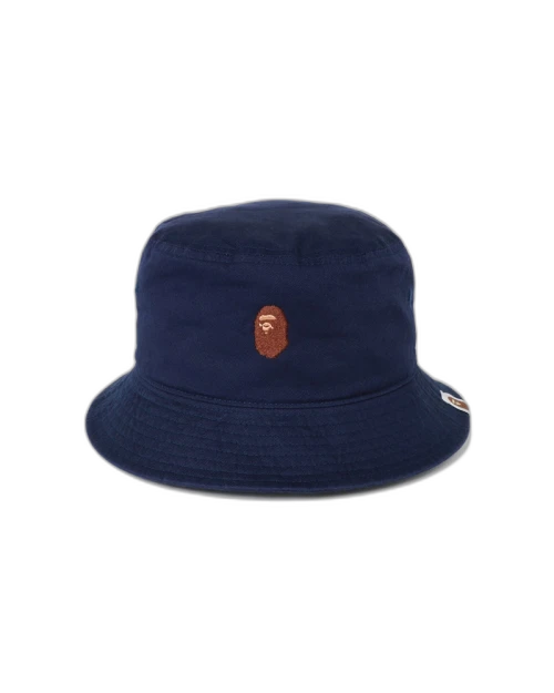 BAPE Ape Head Embroidery Bucket Hat Navy